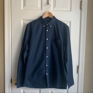 1901 Trim Fit Navy Button-Up